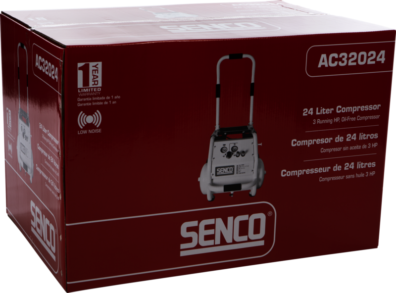 KOMPRESSOR SENCO AC32024 LOW NOISE, OLJEFRI 10BAR