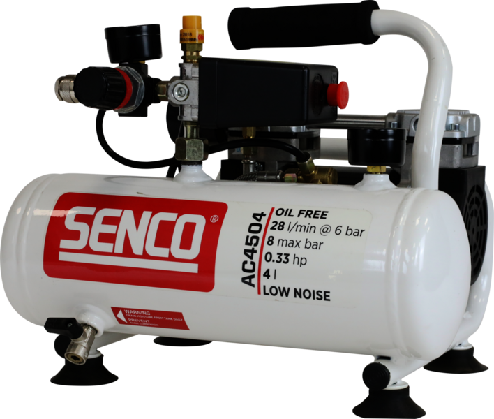 KOMPRESSOR SENCO AC4504 LOW NOISE OLJEFRI 8 BAR