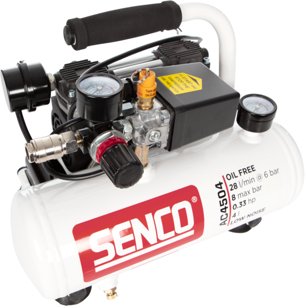 KOMPRESSOR SENCO AC4504 LOW NOISE OLJEFRI 8 BAR