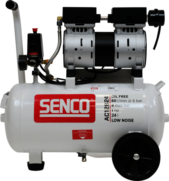 KOMPRESSOR SENCO AC12824 LOW NOISE OLJEFRI  24L 9BAR