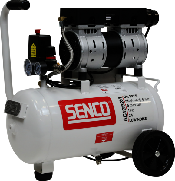 KOMPRESSOR SENCO AC12824 LOW NOISE OLJEFRI  24L 9BAR