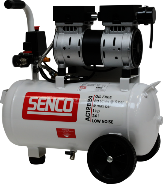 KOMPRESSOR SENCO AC12824 LOW NOISE OLJEFRI  24L 9BAR