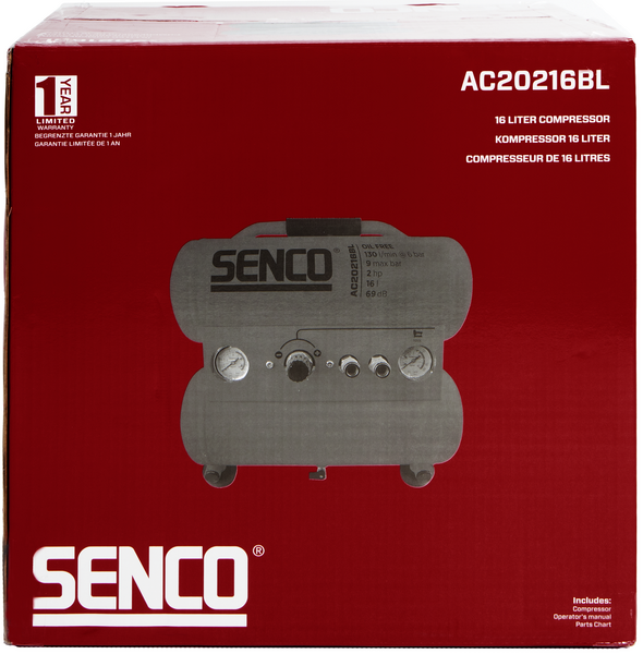 Kompressori Senco AC20216BL 230V 1,5kW 16l säiliö