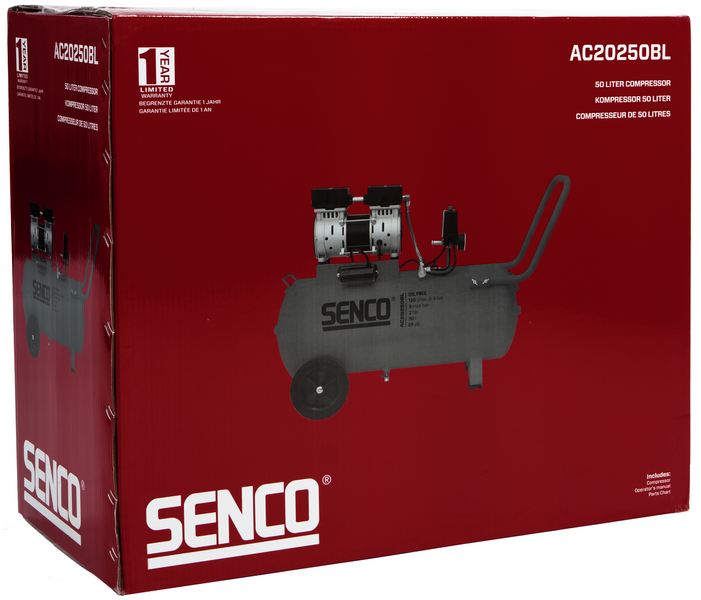 KOMPRESSOR SENCO AC20250BL OLJEFRI, 9 BAR