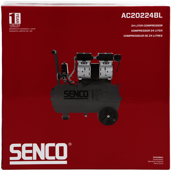 KOMPRESSOR SENCO AC20224BL OLJEFRI, 9 BAR