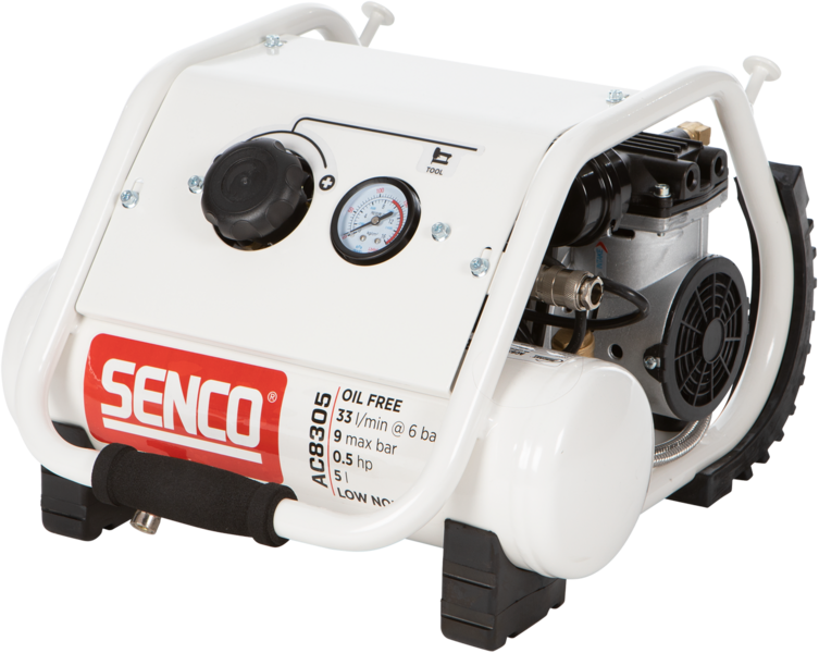 KOMPRESSOR SENCO AC8305 LOW NOISE OLJEFRI 9 BAR 5L