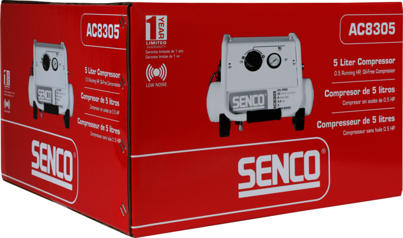 KOMPRESSOR SENCO AC8305 LOW NOISE OLJEFRI 9 BAR 5L