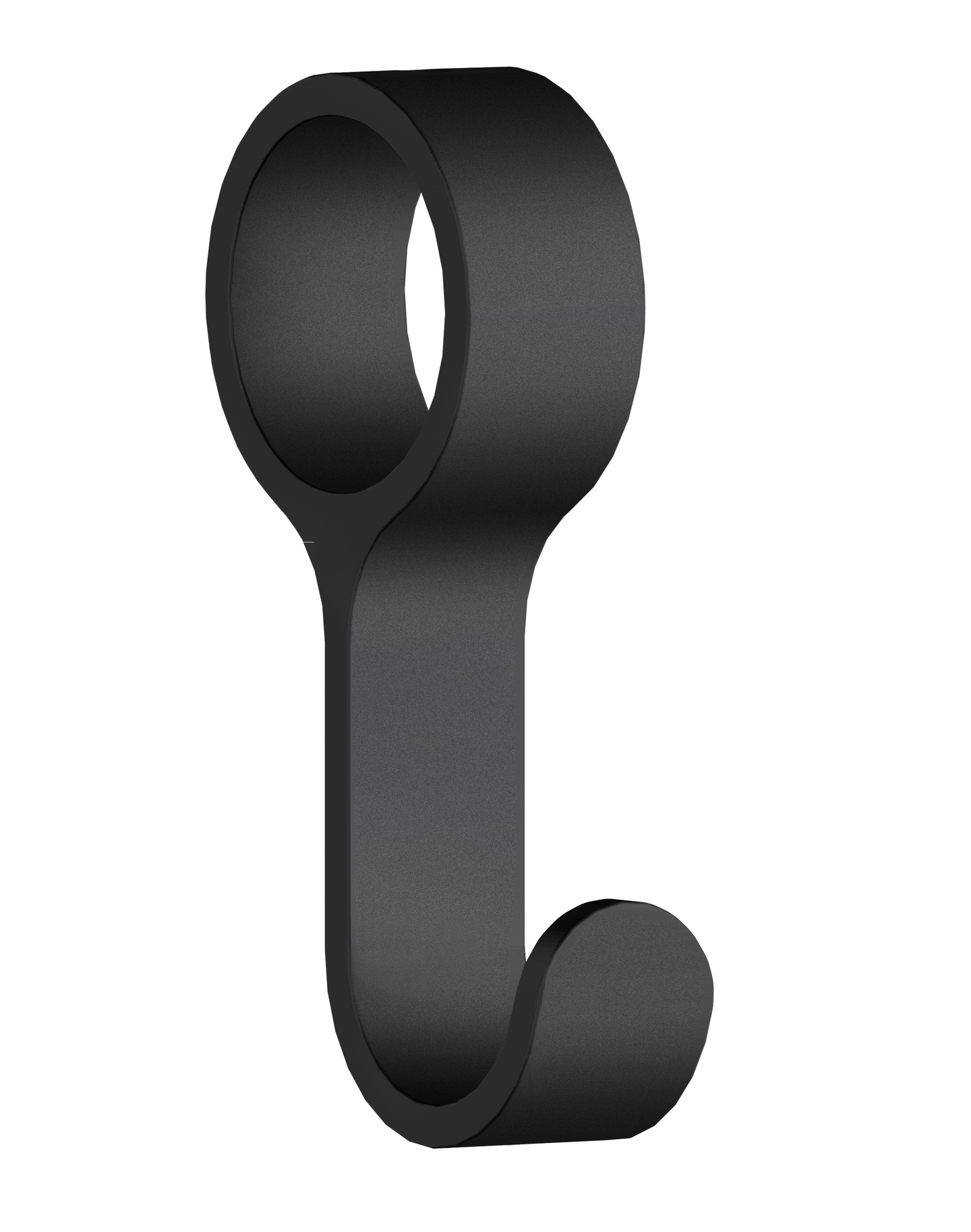 Lisäkoukku Beslagsboden BB1712 mattamusta alumiini 2kpl