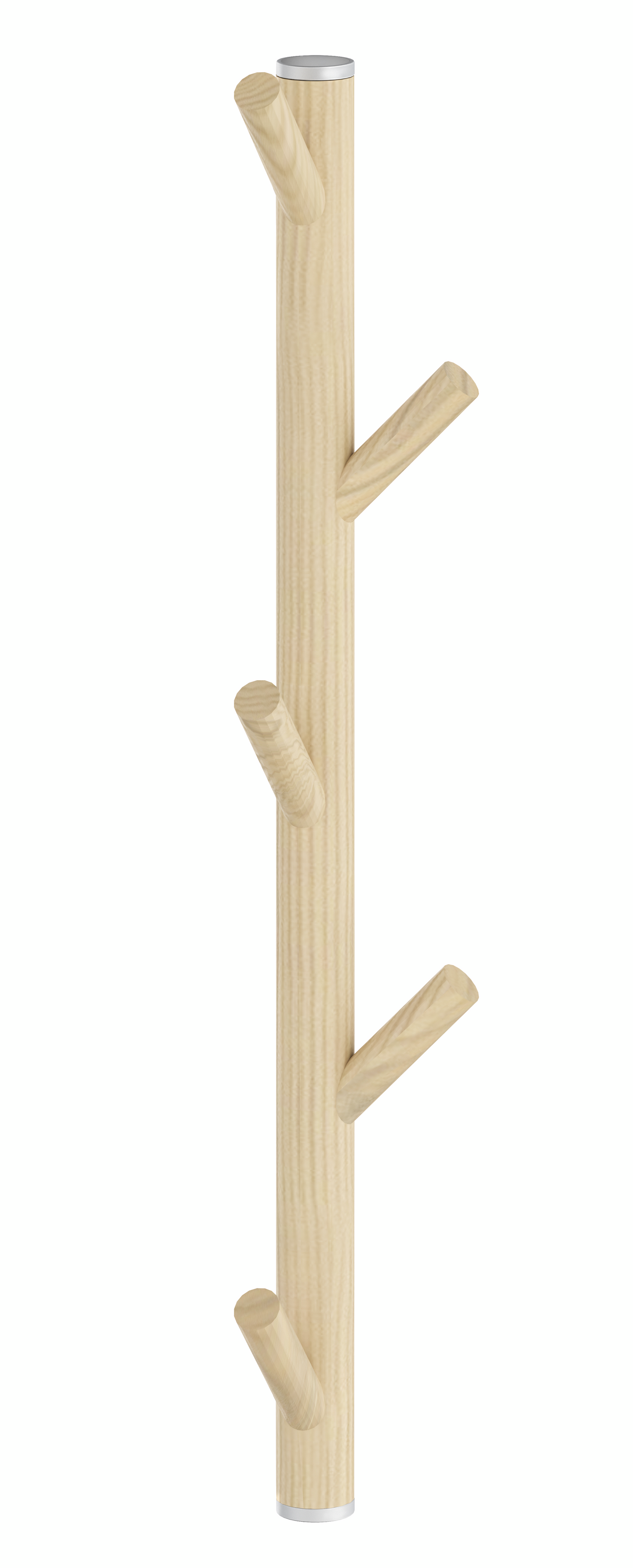 Koukkulista BeslagsbodenB1715 harmaa alumiini/pyökki 5 koukkua