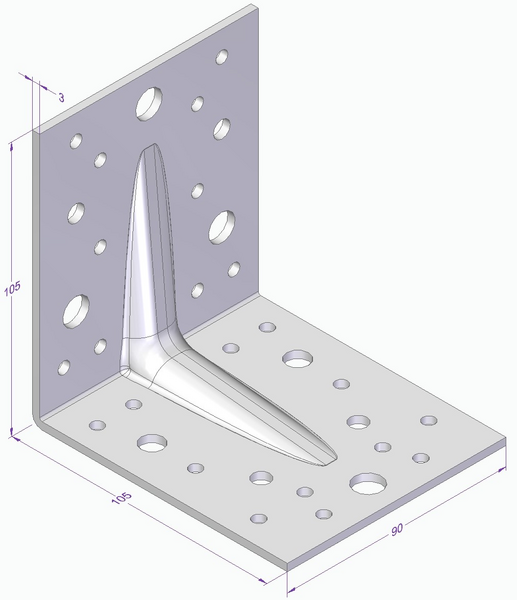 VINKEL ESSVE MF CE 105X105X90X3,0