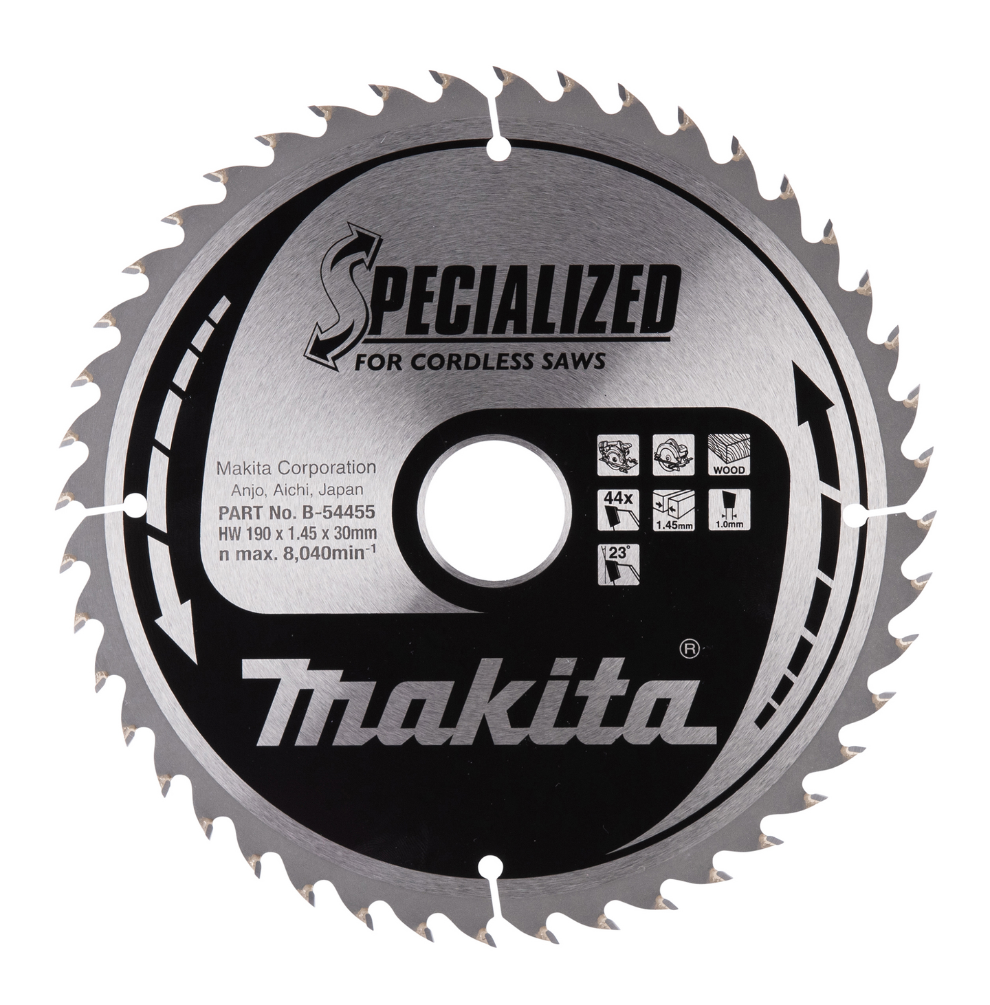 Pyörösahanterä Makita Specialized 190x30x1,45mm Z-44