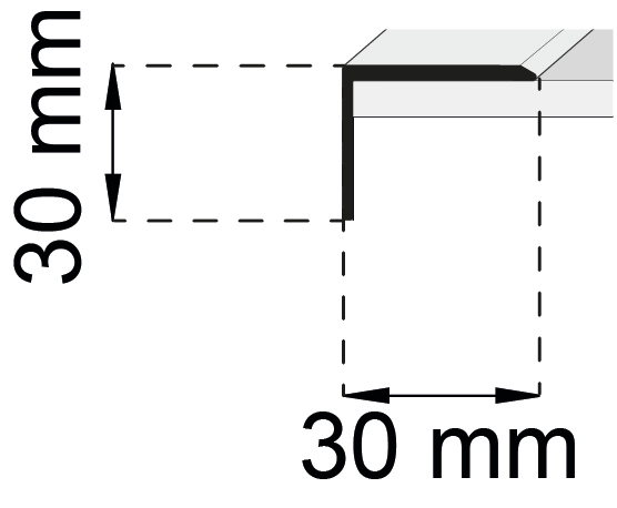 KANTLIST HABO SA14 MATTSVART 2000MM, SB