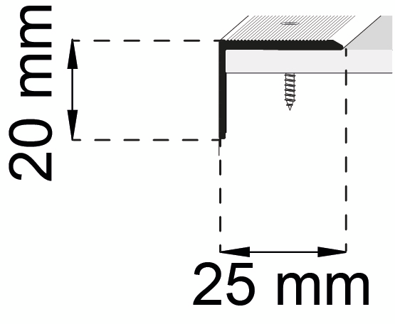 KANTLIST HABO A27 MATTSVART 2000MM, 20X25MM