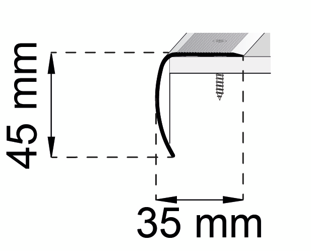 KANTLIST HABO A28 ROSTFRITT 2000MM, SB