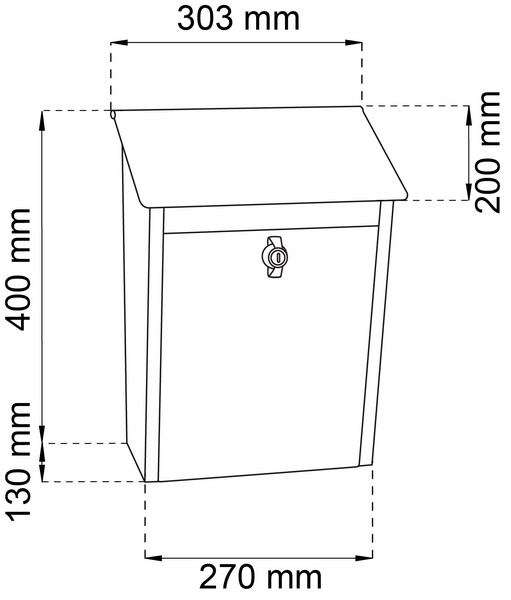 POSTLÅDA HABO 9441B LÅSBAR BEIGE