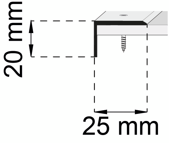 KANTLIST HABO A26 MATTSVART 2000MM, 20X25MM