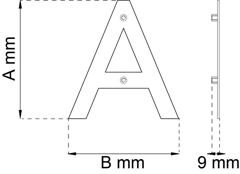 BOKSTAV HABO HOME A SVART 142MM