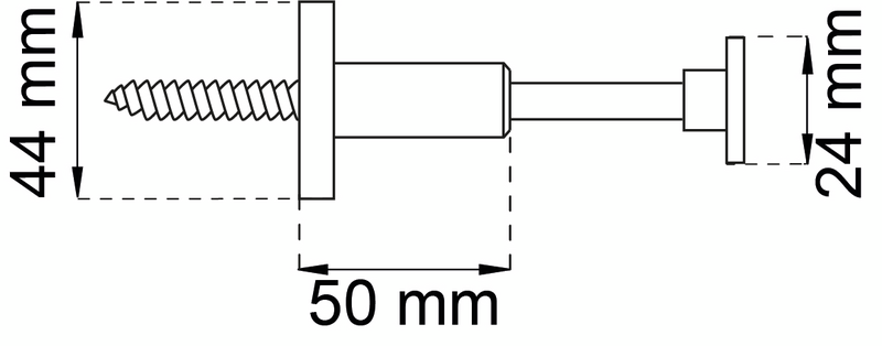 LEDSTÅNGSBESLAG HABO 952 SVART, M10X120MM