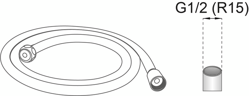 DUSCHSLANG HABO FLEXI RF 100-150CM