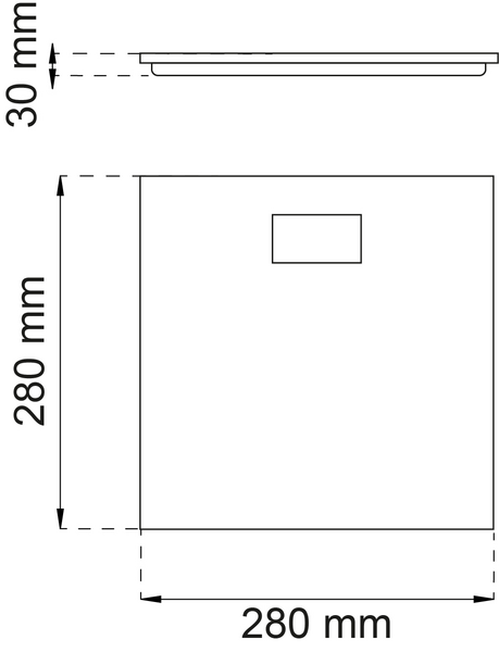 PERSONVÅG HABO SVART 280X280MM