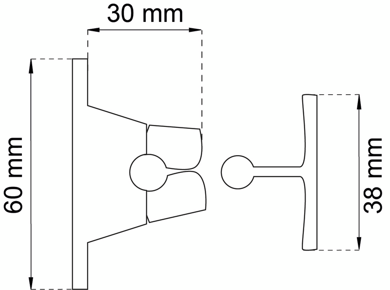 DÖRRHÅLLARE 1100 FÖRNICKLAD