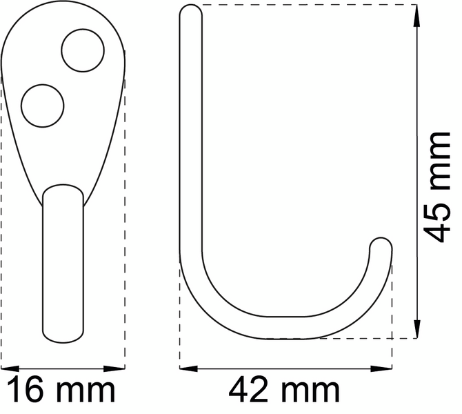 KROK HABO 96 NICKEL 45MM 2ST