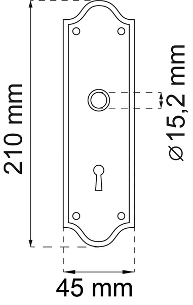 LÅNGSKYLT HABO 53 P MÄSS 210X45MM