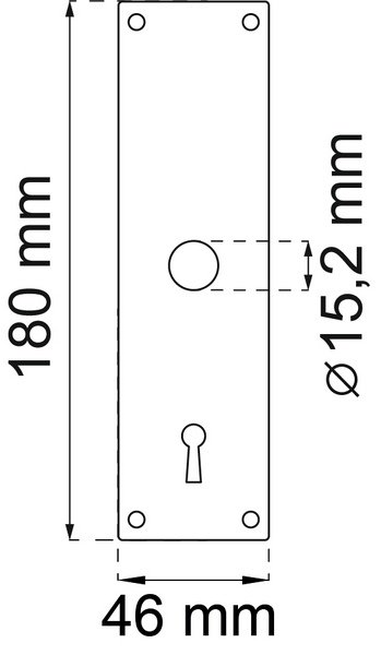 LÅNGSKYLT HABO 5 NICKEL 180X46MM SB