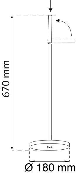 GOLVSTÄLL HABO MARBLE 670MM