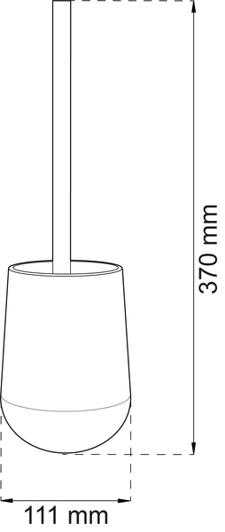 TOALETTBORSTHÅLLARE HABO ACACIA SVART D111X370MM
