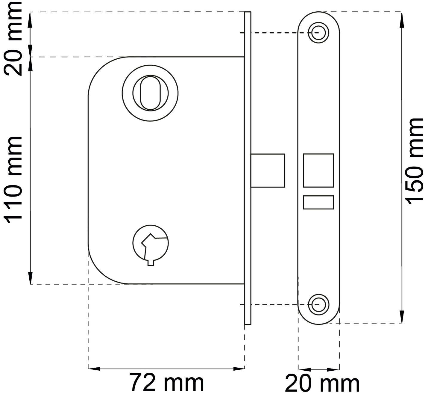 LÅSHUS HABO 62014 SVART