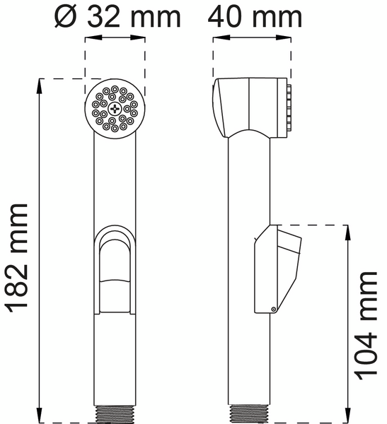 BIDE&TVÄTTSTÄLLSDUSCH KROM 1,5M