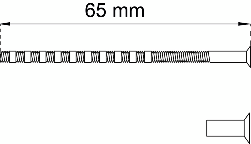 SKRUV 65MM M4-HYLSA MÄSSING 2P 10 POLERAD