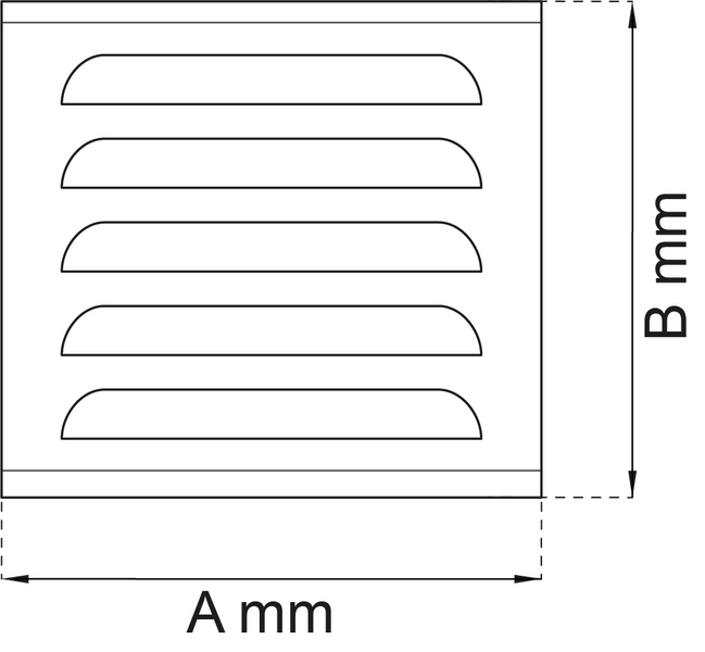 VENTILGALLER 125X125MM GALV 32 UTAN RAM
