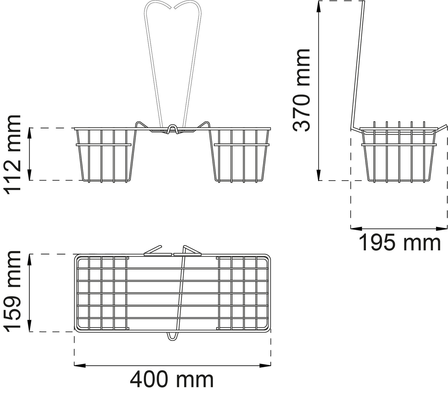 BLANDARKORG LAVENDER SVART