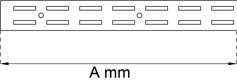 VÄGGSKENA HABO VIT 150MM, 150 MM VIT