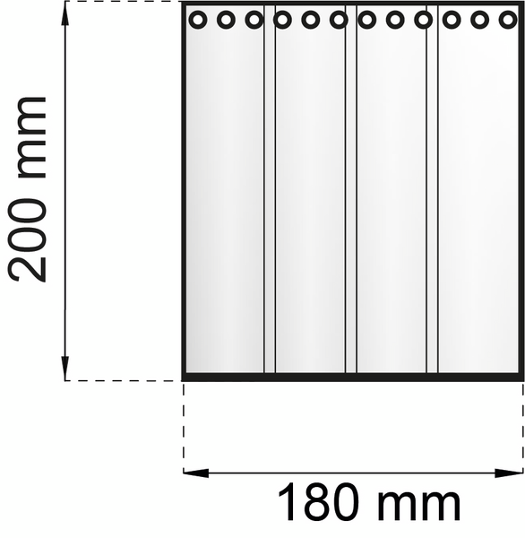 DUSCHDRAPERI HABO CAMELIA SAND 200X180CM