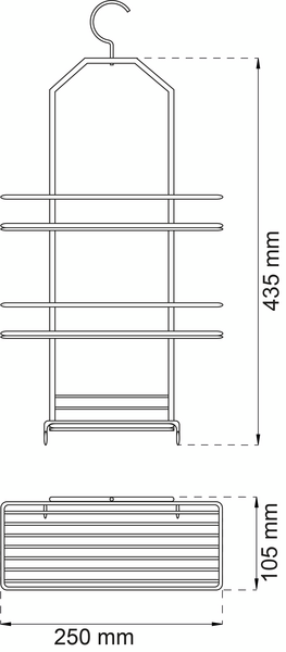 DUSCHKORG HABO LAELIA SVART 435MM