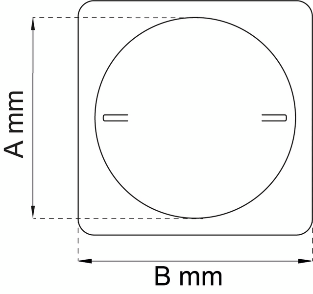 TALLRIKSVENTIL HABO 282 PLAST VIT D100/117X117MM