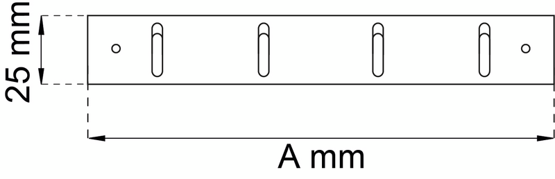 HANDDUKSHÄNGARE HABO 123-4 VIT 25X230MM SB