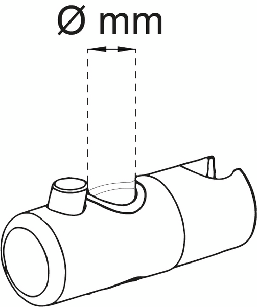 GLIDER HABO DUSCHSTÅNG KROM 19MM