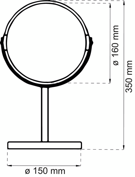 BORDSSPEGEL HABO CORAL KROM D350MM