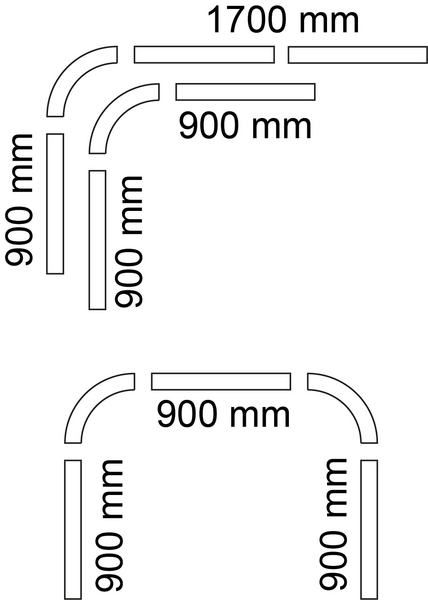 DRAPERISTÅNG HABO KOMBI VIT
