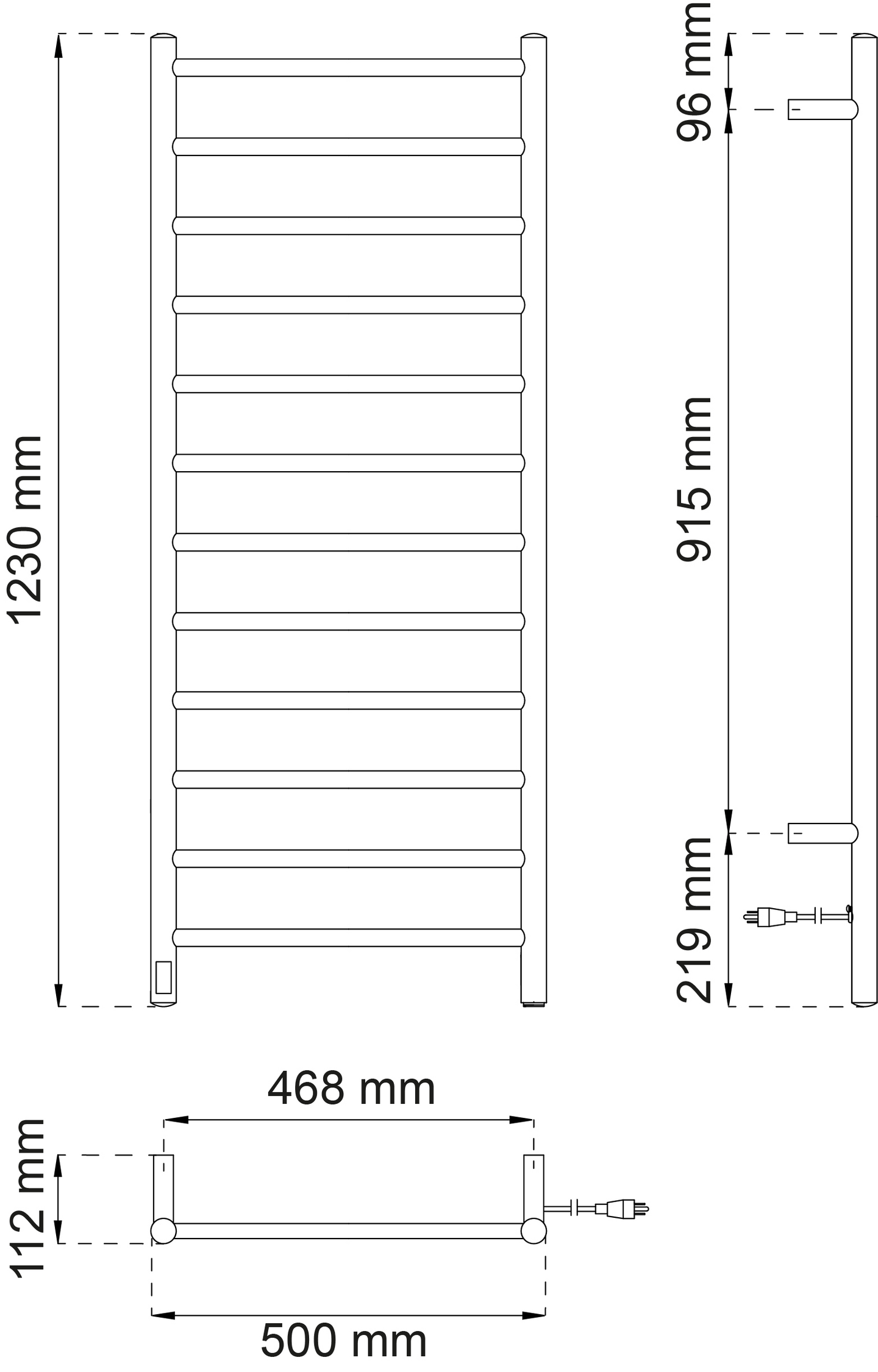 HANDDUKSTORK FERN 12 SVART