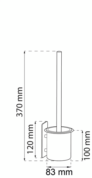 TOALETTBORSTHÅLLARE HABO FLAIR VIT D83X370MM