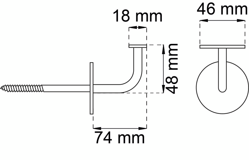 LEDSTÅNGSKROK 86 NICKEL