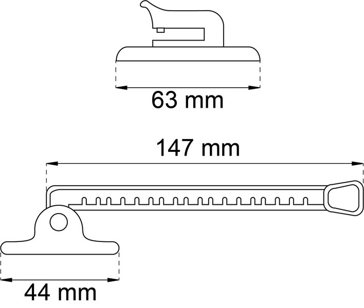 FÖNSTERHÅLLARE UTÅTGÅENDE VIT 1225-1