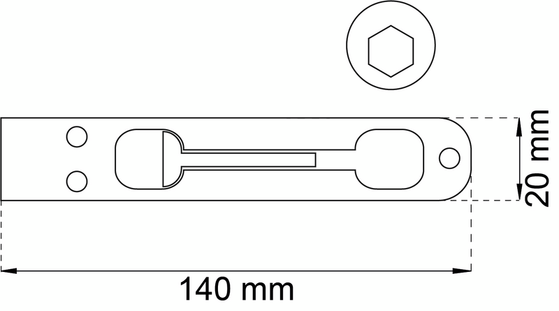 KANTREGEL HABO 8312 KROM 140MM