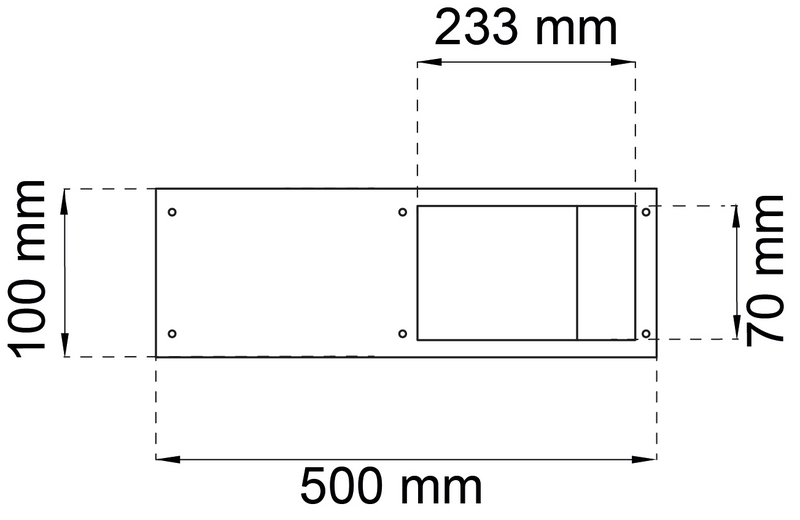 GARAGEVENTIL HABO 404 EFZ 100X500MM