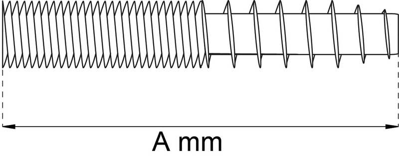 SKRUVSTIFT  80MM M8 GALV 4P 5074
